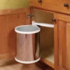 Hafele 16 Quart Side Panel Mount Pivot-Out Waste Bin White -Cabinet Hardware Store hafele 502 12 023