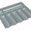 Hafele 40" Wide Trimmable Cutlery Drawer Insert With 12 Compartments Silver