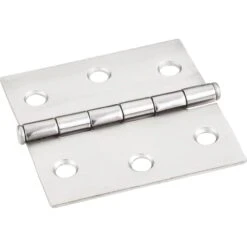 Hardware Resources Pack Of (50) - 2-1/2 Inch Full Swaged Butt Shutter Cabinet Door Hinges Stainless Steel