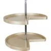 Hardware Resources 24 Inch Kidney Shaped Birch Wood Lazy Susan Two Shelf Set -Cabinet Hardware Store hardware resources blsk224 set