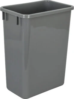 Hardware Resources 18" Top Mount Double Bin Pull Out Trash Can With Soft Close Slides For 35 Quart Bins - Included - For 21" Base Cabinets Natural White Birch / Black -Cabinet Hardware Store hardware resources can tmd1835 k alternate view 75
