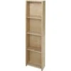 Hardware Resources 12 Inch Wide 45-5/8 Inch Tall Pantry Door Storage Set With Adjustable Shelves Natural