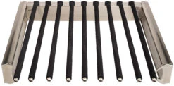 Hardware Resources 9 Hook Pull Out Pants Rack With Full Extension Slides Satin Nickel