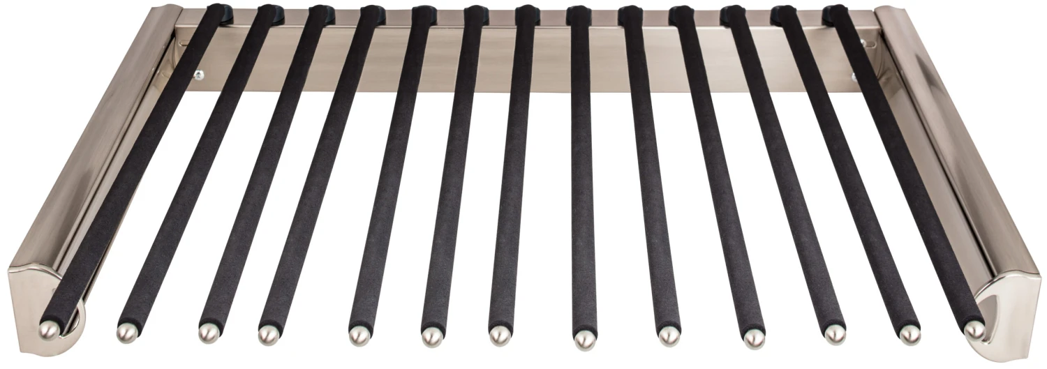 Hardware Resources 24" Wide 16 Hook Pull Out Pants Hanger Rack With Full Extension Slides For Closets Polished Chrome 6 Hardware Resources 24" Wide 16 Hook Pull Out Pants Hanger Rack With Full Extension Slides For Closets Polished Chrome - Image 4