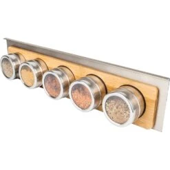 Hardware Resources Hanging Wall Mount Linear Spice Rack For Smart Rail Kitchen Storage Solution Aluminum