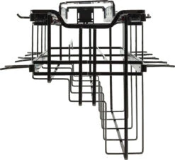 Hardware Resources Top Mount Pull Out Hanging Pot And Pan Organizer With Adjustable Hooks And Lid Storage Black Nickel