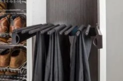 Hardware Resources 30" Wide 16 Hook Pull Out Pants Hanger Rack With Full Extension Slides For Closets Polished Chrome -Cabinet Hardware Store hardwareresources ppr3014 2