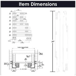 Hickory Hardware 21 Inch Full Extension Undermount Ball Bearing Drawer Slide With 75 Pound Weight Capacity And Soft Close - Single Cadmium -Cabinet Hardware Store hickory hardware hh075214 alternate image 954