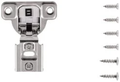 Hickory Hardware (10) Pairs - 1/4 Inch Overlay Concealed Euro Cabinet Door Hinge With 106 Degree Opening Angle And Self Close Function - Total 20 Polished Nickel 6 Hickory Hardware (10) Pairs - 1/4 Inch Overlay Concealed Euro Cabinet Door Hinge With 106 Degree Opening Angle And Self Close Function - Total 20 Polished Nickel -Cabinet Hardware Store hickory hardware hh075216 10pack alternate image 961