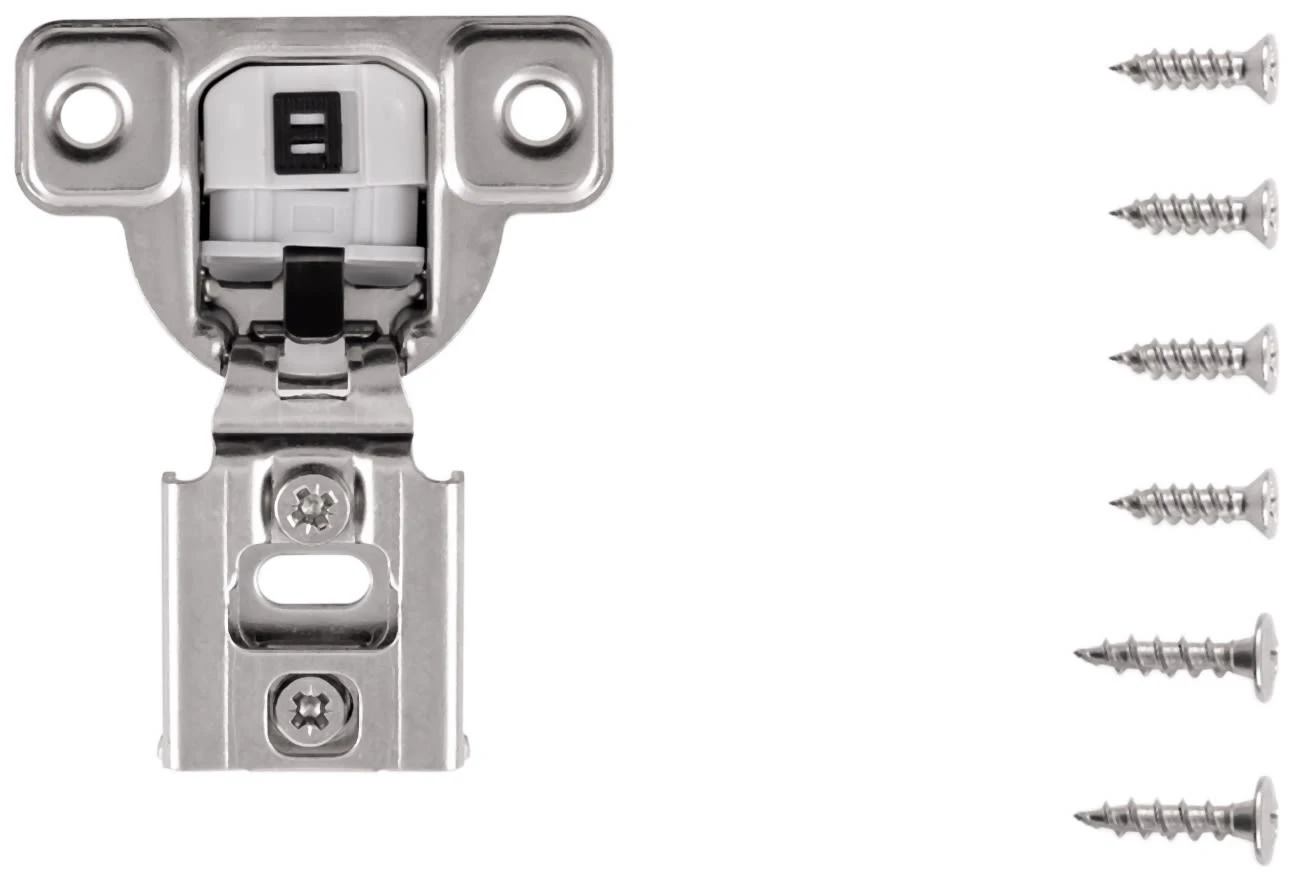 Hickory Hardware (10) Pairs - 1/4 Inch Overlay Concealed Euro Cabinet Door Hinge With 106 Degree Opening Angle And Self Close Function - Total 20 Polished Nickel 4 Hickory Hardware (10) Pairs - 1/4 Inch Overlay Concealed Euro Cabinet Door Hinge With 106 Degree Opening Angle And Self Close Function - Total 20 Polished Nickel - Image 2