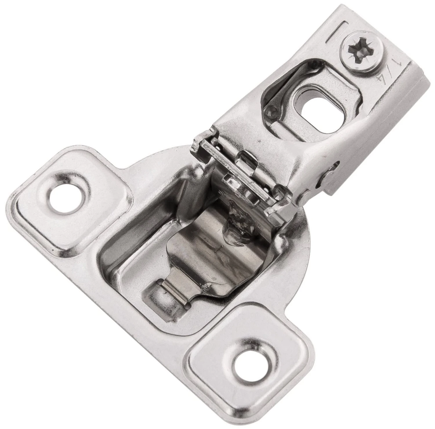 Hickory Hardware (10) Pairs - 1/4 Inch Overlay Concealed Euro Cabinet Door Hinge With 106 Degree Opening Angle And Self Close Function - Total 20 Polished Nickel 3 Hickory Hardware (10) Pairs - 1/4 Inch Overlay Concealed Euro Cabinet Door Hinge With 106 Degree Opening Angle And Self Close Function - Total 20 Polished Nickel