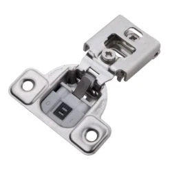 Hickory Hardware 3/4 Inch Overlay Screw-On Concealed European Cabinet Door Hinge With 95 Degree Opening Angle And Soft Close Function (Package Of 2) Bright Nickel