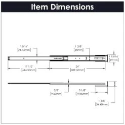 Hickory Hardware 14 Inch 3/4 Extension Center Mount Concealed Drawer Slides With 35 Pound Weight Capacity - Pack Of 5 Cadmium 8 Hickory Hardware 14 Inch 3/4 Extension Center Mount Concealed Drawer Slides With 35 Pound Weight Capacity - Pack Of 5 Cadmium -Cabinet Hardware Store hickory hardware p1029 14 5pack alternate image 1514