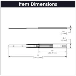 Hickory Hardware 20 Inch Full Extension Side Mount Ball Bearing Drawer Slides With 100 Pound Weight Capacity - Pack Of 10 Cadmium 8 Hickory Hardware 20 Inch Full Extension Side Mount Ball Bearing Drawer Slides With 100 Pound Weight Capacity - Pack Of 10 Cadmium -Cabinet Hardware Store hickory hardware p1050 20 5pack alternate image 1544