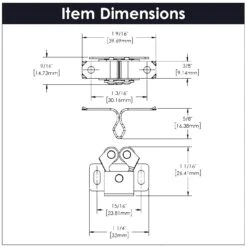 Hickory Hardware Pack Of (25) - 1-1/4" Long 15/16" Center To Center Roller Cabinet Catch With Strike Cadmium 8 Hickory Hardware Pack Of (25) - 1-1/4" Long 15/16" Center To Center Roller Cabinet Catch With Strike Cadmium -Cabinet Hardware Store hickory hardware p107 25pack alternate image 1579