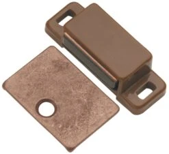 Hickory Hardware Pack Of (25) - 1-7/16" Center To Center Roller Cabinet Catches With Strikes Statuary Bronze