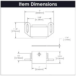 Hickory Hardware Pack Of (25) - 2" Long Zinc Magnetic Magnetic Cabinet Catches / Latches White 11 Hickory Hardware Pack Of (25) - 2" Long Zinc Magnetic Magnetic Cabinet Catches / Latches White -Cabinet Hardware Store hickory hardware p110 25pack alternate image 1589