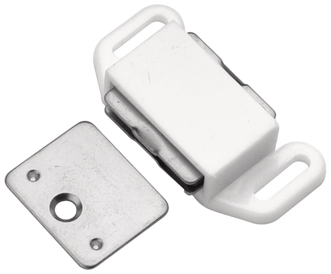 Hickory Hardware Pack Of (25) - 2" Long Zinc Magnetic Magnetic Cabinet Catches / Latches White 3 Hickory Hardware Pack Of (25) - 2" Long Zinc Magnetic Magnetic Cabinet Catches / Latches White