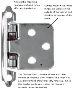 Hickory Hardware (25) Pairs - Inset Traditional Cabinet Door Hinges With 94 Degree Opening Angle -Total 50 Chrome -Cabinet Hardware Store hickory hardware p144 25pack alternate image 1628