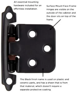 Hickory Hardware (25) Pairs - Inset Traditional Cabinet Door Hinges With 94 Degree Opening Angle -Total 50 Chrome -Cabinet Hardware Store hickory hardware p144 25pack alternate image 1634