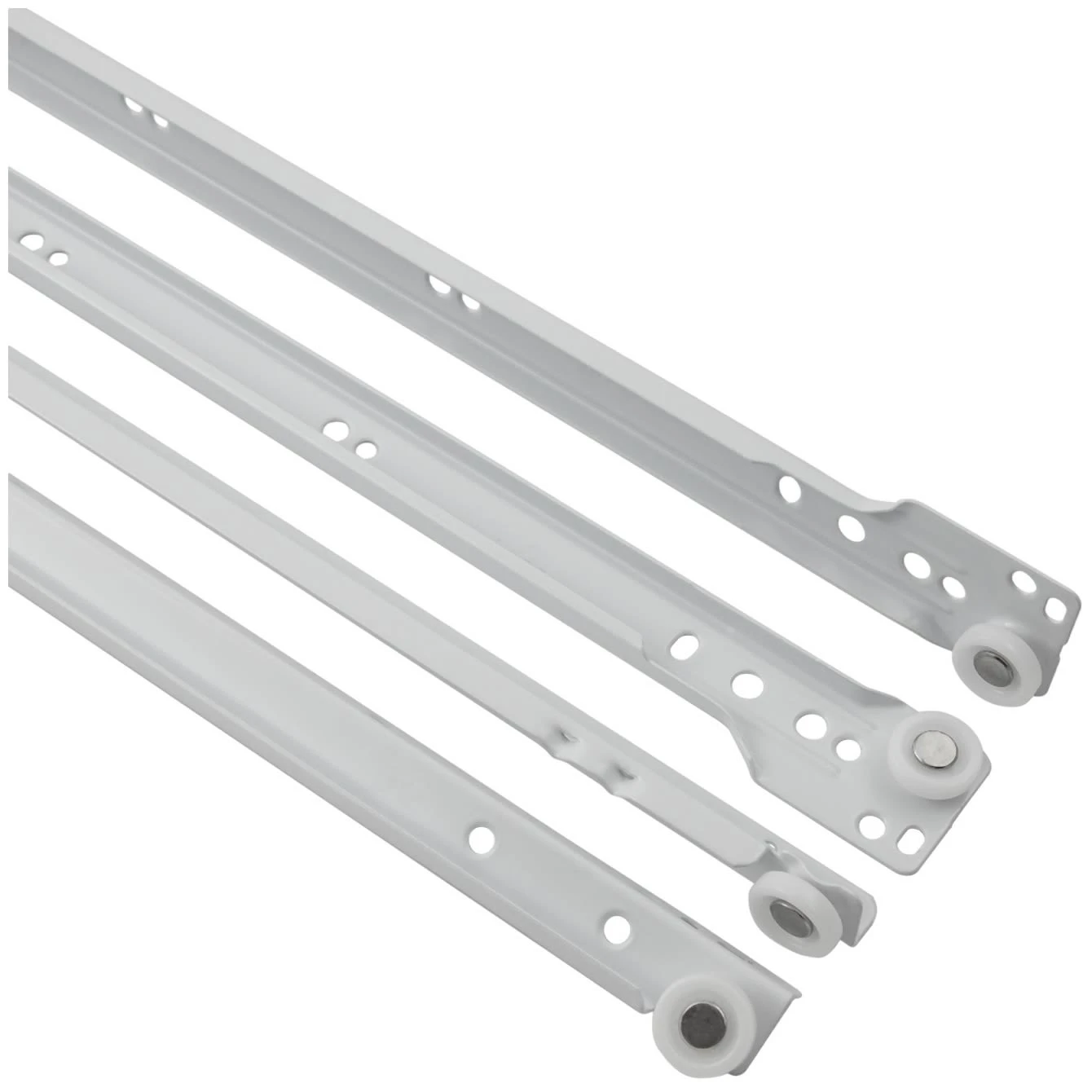 Hickory Hardware (5) Pairs - 20 Inch 3/4 Extension Bottom Mount Euro Slide Drawer Slides With 75 Pound Weight Capacity And Self Closing - Total 10 White 3 Hickory Hardware (5) Pairs - 20 Inch 3/4 Extension Bottom Mount Euro Slide Drawer Slides With 75 Pound Weight Capacity And Self Closing - Total 10 White