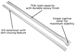 Hickory Hardware (5) Pairs - 12 Inch 3/4 Extension Side Mount Euro Slide Drawer Slides With 75 Pound Weight Capacity And Self Closing - Total 10 White 9 Hickory Hardware (5) Pairs - 12 Inch 3/4 Extension Side Mount Euro Slide Drawer Slides With 75 Pound Weight Capacity And Self Closing - Total 10 White -Cabinet Hardware Store hickory hardware p1750 12 5pack alternate image 1672