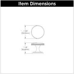 Hickory Hardware American Diner Pack Of (10) 1-3/8 Inch Mushroom Cabinet Knob Black Nickel 22 Hickory Hardware American Diner Pack Of (10) 1-3/8 Inch Mushroom Cabinet Knob Black Nickel -Cabinet Hardware Store hickory hardware p2142 10pack alternate image 1737
