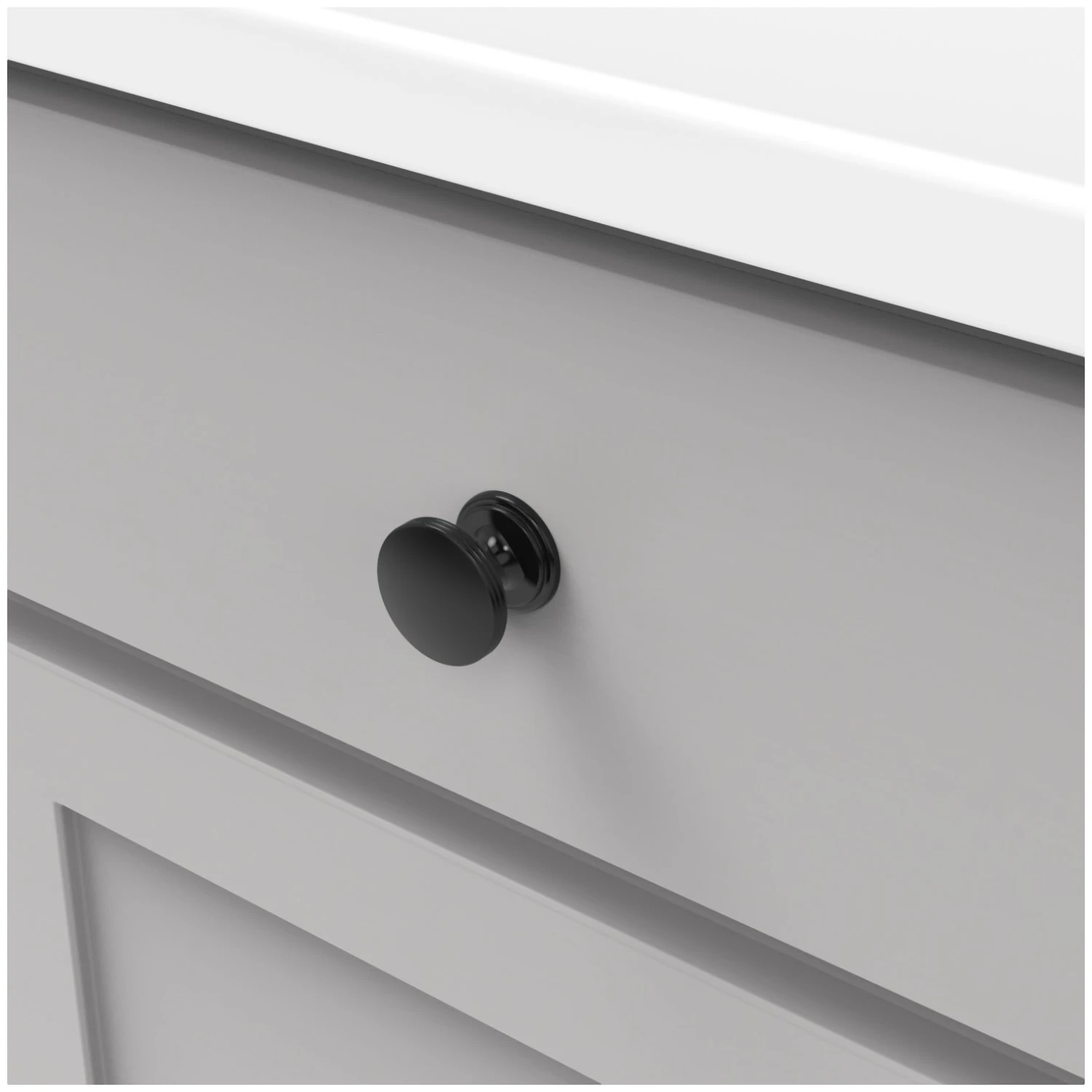 Hickory Hardware American Diner Pack Of (10) 1-3/8 Inch Mushroom Cabinet Knob Black Nickel 9 Hickory Hardware American Diner Pack Of (10) 1-3/8 Inch Mushroom Cabinet Knob Black Nickel - Image 7