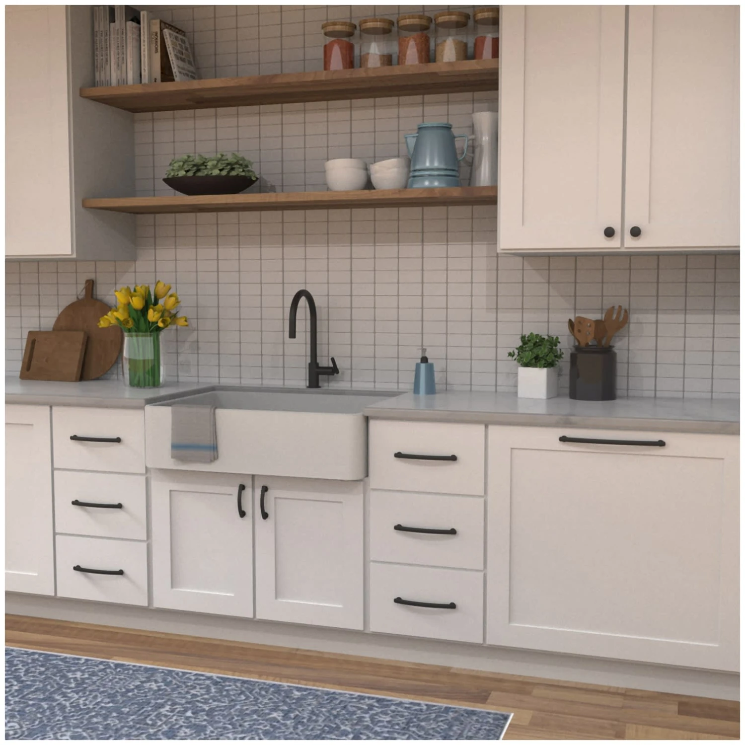 Hickory Hardware American Diner Pack Of (10) 1-3/8 Inch Mushroom Cabinet Knob Black Nickel 13 Hickory Hardware American Diner Pack Of (10) 1-3/8 Inch Mushroom Cabinet Knob Black Nickel - Image 11