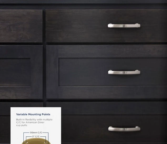 Hickory Hardware American Diner Pack Of (10) 1-3/8 Inch Mushroom Cabinet Knob Black Nickel 17 Hickory Hardware American Diner Pack Of (10) 1-3/8 Inch Mushroom Cabinet Knob Black Nickel - Image 15