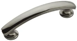 Hickory Hardware American Diner Pack Of (10) 3" (76mm) Center To Center Arched Bar Classic Vintage Cabinet Handles / Drawer Pulls Black Nickel