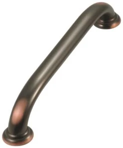 Hickory Hardware Zephyr Pack Of (5) 8 Inch Center To Center Handle Cabinet Pull Oil-Rubbed Bronze Highlighted