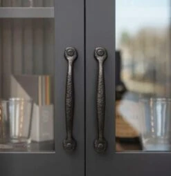 Hickory Hardware Refined Rustic Pack Of (10) - 5-1/16" Center To Center Vintage Rustic Raw Hammered Cabinet Handles / Drawer Pulls Black Iron -Cabinet Hardware Store hickory hardware p2998 10pack alternate image 770