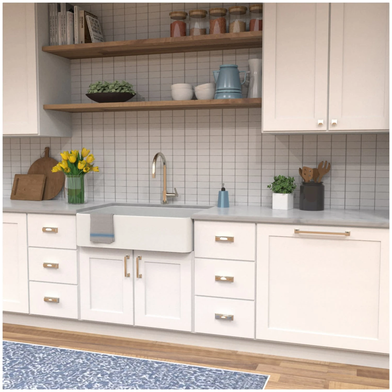 Hickory Hardware Studio Pack Of (5) 12 Inch Center To Center Handle Cabinet Pull Matte Black 6 Hickory Hardware Studio Pack Of (5) 12 Inch Center To Center Handle Cabinet Pull Matte Black - Image 4