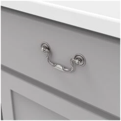 Hickory Hardware Manor House Pack Of (10) 3-1/2 Inch Center To Center Drop Cabinet Pull Silver Stone 10 Hickory Hardware Manor House Pack Of (10) 3-1/2 Inch Center To Center Drop Cabinet Pull Silver Stone -Cabinet Hardware Store hickory hardware p3477 10pack alternate image 3012