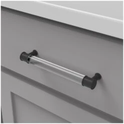 Hickory Hardware Midway 6-5/16 Inch (160mm) Center To Center Clear Acrylic Bar Cabinet Handle / Drawer Pull Crysacrylic With Satin Nickel 17 Hickory Hardware Midway 6-5/16 Inch (160mm) Center To Center Clear Acrylic Bar Cabinet Handle / Drawer Pull Crysacrylic With Satin Nickel -Cabinet Hardware Store hickory hardware p3702 alternate image 3053