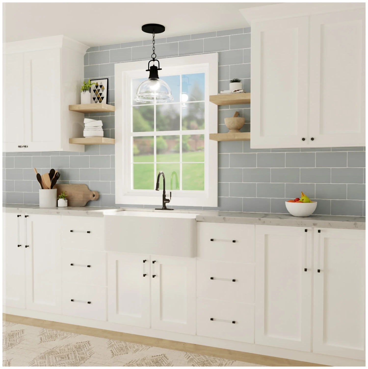 Hickory Hardware Midway 6-5/16 Inch (160mm) Center To Center Clear Acrylic Bar Cabinet Handle / Drawer Pull Crysacrylic With Satin Nickel 8 Hickory Hardware Midway 6-5/16 Inch (160mm) Center To Center Clear Acrylic Bar Cabinet Handle / Drawer Pull Crysacrylic With Satin Nickel - Image 6