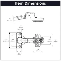 Hickory Hardware Inset Concealed Euro Cabinet Door Hinge With 105 Degree Opening Angle And Self Close Function - Pack Of 20 Polished Nickel -Cabinet Hardware Store hickory hardware p5115 10pack alternate image 3120
