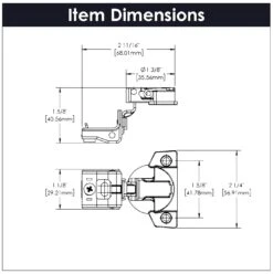 Hickory Hardware Pack Of (10) Pairs - 1-1/4 Inch Overlay Concealed Euro Cabinet Door Hinges With 108 Degree Opening Angle And Self Close Function - Total 20 Polished Nickel -Cabinet Hardware Store hickory hardware p5129 10pack alternate image 3137