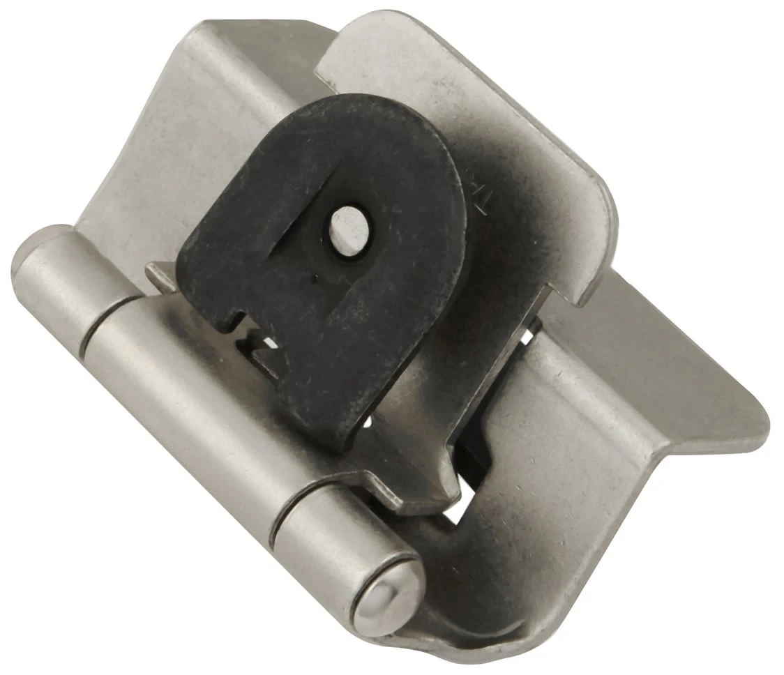 Hickory Hardware (10) Pairs -1/2 Inch Overlay Wrap Cabinet Door Hinge With 165 Degree Opening Angle - Total 20 Satin Nickel 3 Hickory Hardware (10) Pairs -1/2 Inch Overlay Wrap Cabinet Door Hinge With 165 Degree Opening Angle - Total 20 Satin Nickel