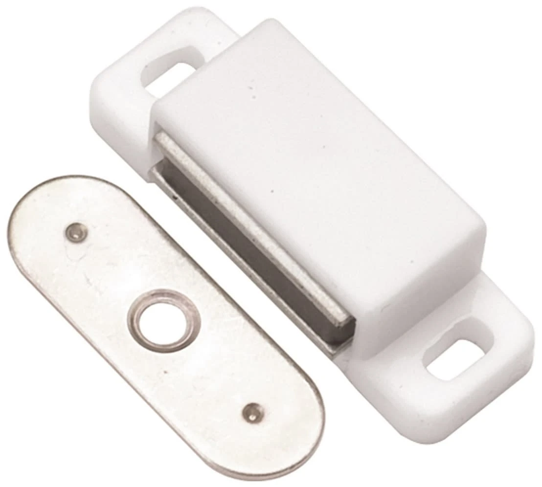 Hickory Hardware Pack Of (25) - 1-7/16" Center To Center Zinc Magnetic Cabinet Catch White 3 Hickory Hardware Pack Of (25) - 1-7/16" Center To Center Zinc Magnetic Cabinet Catch White