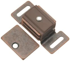 Hickory Hardware Pack Of (25) - 2" Center To Center Zinc Magnetic Cabinet Catch Statuary Bronze
