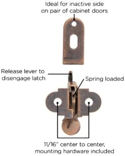 Hickory Hardware Pack Of (25) - 11/16" Center To Center Zinc Flex Elbow Cabinet Catch Statuary Bronze 9 Hickory Hardware Pack Of (25) - 11/16" Center To Center Zinc Flex Elbow Cabinet Catch Statuary Bronze -Cabinet Hardware Store hickory hardware p654 25pack alternate image 3196