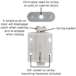 Hickory Hardware Pack Of (25) - 7/8" Center To Center Magnet Touch Cabinet Catch White 14 Hickory Hardware Pack Of (25) - 7/8" Center To Center Magnet Touch Cabinet Catch White -Cabinet Hardware Store hickory hardware p655 25pack alternate image 3201