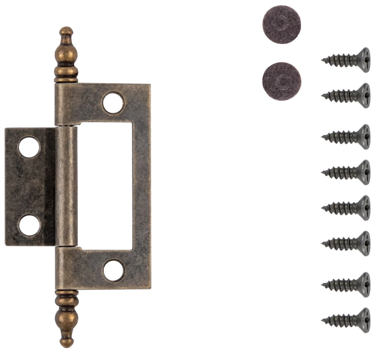 Hickory Hardware (10) Pairs - Surface Face Mount Self Mortise Cabinet Hinges - Total 20 Vintage Bronze 4 Hickory Hardware (10) Pairs - Surface Face Mount Self Mortise Cabinet Hinges - Total 20 Vintage Bronze - Image 2