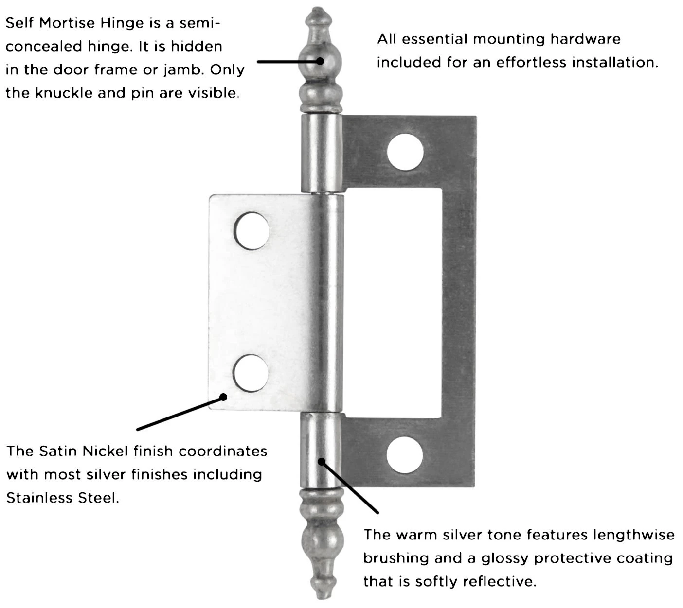 Hickory Hardware (10) Pairs - Surface Face Mount Self Mortise Cabinet Hinges - Total 20 Vintage Bronze 8 Hickory Hardware (10) Pairs - Surface Face Mount Self Mortise Cabinet Hinges - Total 20 Vintage Bronze - Image 6