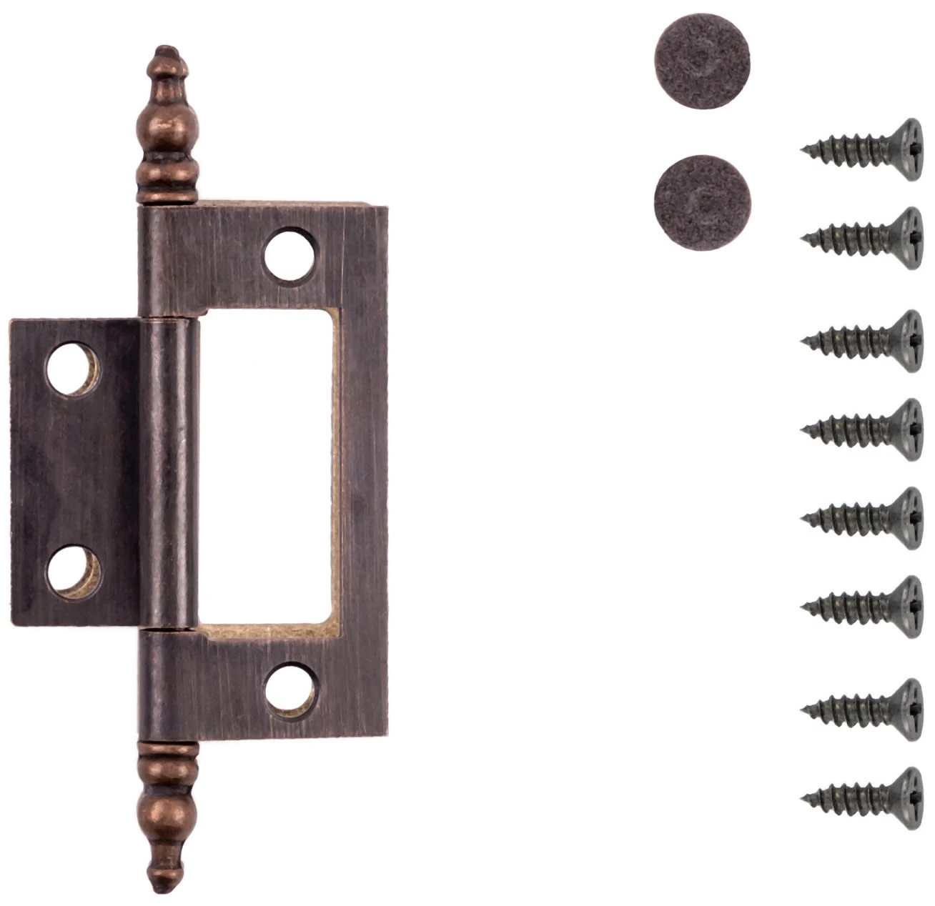 Hickory Hardware (10) Pairs - Surface Face Mount Self Mortise Cabinet Hinges - Total 20 Vintage Bronze 9 Hickory Hardware (10) Pairs - Surface Face Mount Self Mortise Cabinet Hinges - Total 20 Vintage Bronze - Image 7