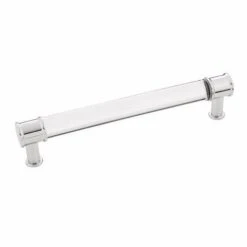 Hickory Hardware Midway 6-5/16 Inch (160mm) Center To Center Clear Acrylic Bar Cabinet Handle / Drawer Pull Crysacrylic With Satin Nickel 23 Hickory Hardware Midway 6-5/16 Inch (160mm) Center To Center Clear Acrylic Bar Cabinet Handle / Drawer Pull Crysacrylic With Satin Nickel -Cabinet Hardware Store hickory p3702cach gallery1