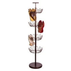 Honey-Can-Do 4-Tier Revolving Shoe Tree Bronze