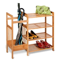 Honey-Can-Do 4-Tier Bamboo Entryway Organizer